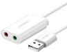 Ugreen Externe USB Geluidskaart voor 3.5 mm Jack Wit