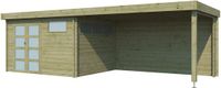 Woodlands Blokhut Modern met Overkapping Geïmpregneerd 755 x 295 cm