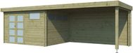 Woodlands Blokhut Modern met Overkapping Geïmpregneerd 755 x 295 cm