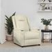 Fauteuil de relaxation exclusif, couleur crème, similicuir