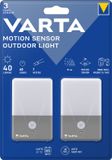 Varta 16634101402 Motion Sensor Outdoor Light Twin Campinglamp LED 40 lm werkt op batterijen 60 g Grijs