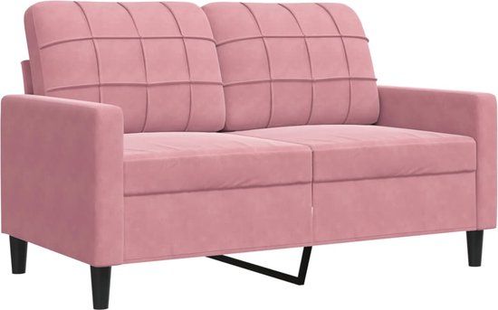 vidaXL Tweezitsbank 120 cm fluweel roze