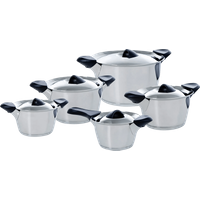 BK Q-linair Classic Kookpottenset - 5-delig - Zilverkleurig