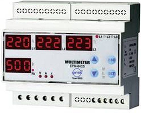 ENTES EPM-04C-DIN Spanning, stroom, frequentie, bedrijfsuren, urentotaal