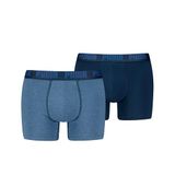 PUMA Everyday Basic Boxers ondergoed voor heren, verpakking van 2 stuks, Denim - Nieuw, L