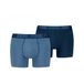 PUMA Everyday Basic Boxers ondergoed voor heren, verpakking van 2 stuks, Denim - Nieuw, L