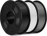 Merkloos Gewikkeld 1.75mm PLA Filament 1KG Spoel - 3 Pack Noir Blanc Gris