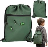 sarcia.eu Pixel Groene, jongensachtige sporttas voor gymles, schoudertas voor kinderen, rugzak-tas met vakje 32x41 cm