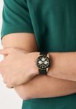 Aston Martin BST Quartz Chronograaf Horloge Goudkleurig Kast Gemaakt Van 100% Roestvrij Staal En Een Armband Van 100% Roestvrij Staal 38 MTIB2S6013E