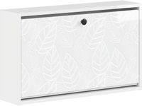 vidaXL Wandgemonteerde Schoenenkast DELFT 71 x 17 x 43 cm Bewerkt hout Hoogglans wit