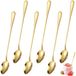 Unyqoos® Élégant set de cuillères doré en acier inoxydable