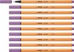 STABILO point 88 - Premium Fineliner - Fine 0,4 mm – Grijs Violet Paars – Doos 10 stuks
