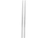 Sans marque ONF3 - Baguettes - Baguettes en acier inoxydable - Réutilisables et durables - Argent - Accessoire de cuisine - Parfait pour les sushis - 17,5 cm
