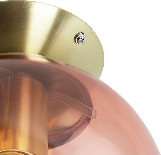 QAZQA Pallon Art Deco Plafondlamp - 20cm - Roze
