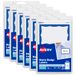 Avery Aanpasbare naamlabels, 5,9 x 8,6 cm, wit met blauwe rand, 6 verpakkingen van 100, 600 verwijderbare naambadges in totaal (44144)