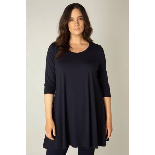 Base Level Curvy A-lijn tuniek Aria donkerblauw