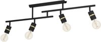 EGLO Lurone Plafondlamp - E27 - 100 cm - Zwart|Koper