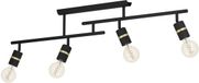 EGLO Lurone Plafondlamp - E27 - 100 cm - Zwart|Koper