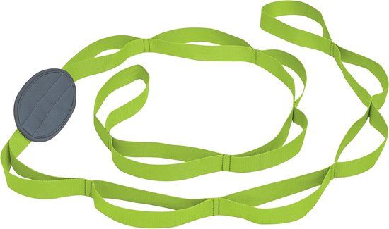 Gaiam Restore Multi-Grip Yoga Strap - Green/Grey