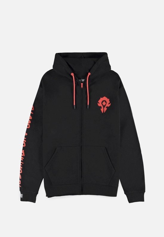 Difuzed world of warcraft - blood & thunder - men's zipper hoodie