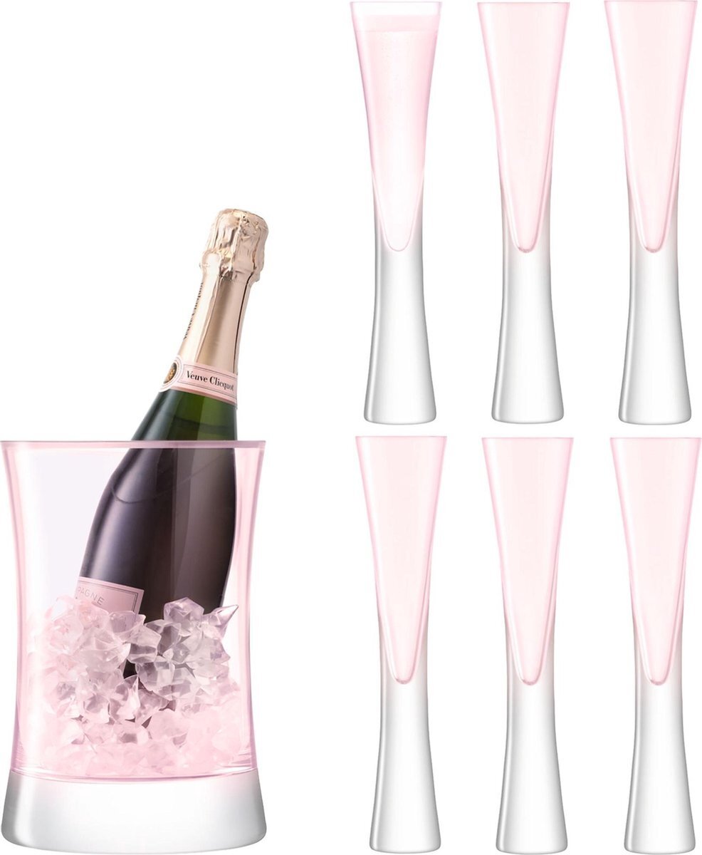 LSA International L.S.A. Moya Blush Champagne Serveerset - Set van 7 Stuks