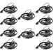 Retevis RE3120 Micro-casque Oortje 2-pins C-type headsethoofdtelefoon compatibel met eSynic Baofeng UV-5R Micro-casque RT24 RT22 BaoFeng BF-888S BF-88E Kenwood (10 stuks)
