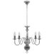 vidaXL Kroonluchter 5xE14 Zilver Metaal 45cm