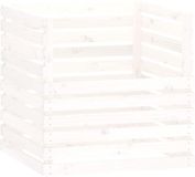 vidaXL Compostbak 80x80x78 cm massief grenenhout wit