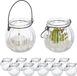 Merkloos Relaxdays windlicht lantaarn - set van 12 - met hengsel - 7,5 x 8 cm - binnen - buiten - glas