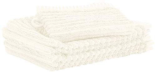 Heckett & Lane Bath Wash Cloth - 60% Bamboo Viscose, 40% Cotton - Off-White - 6 Pieces