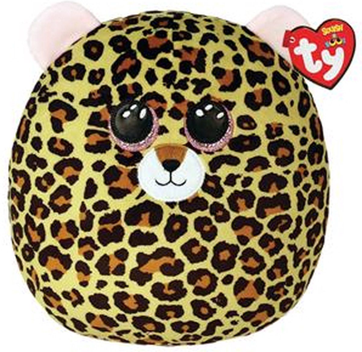 TY Squish a Boo Livvie Leopard 20cm - Bruin/Geel