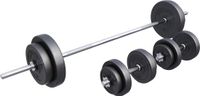 Gorilla Sports Halterset 60 kg - Kunststof - Zwart