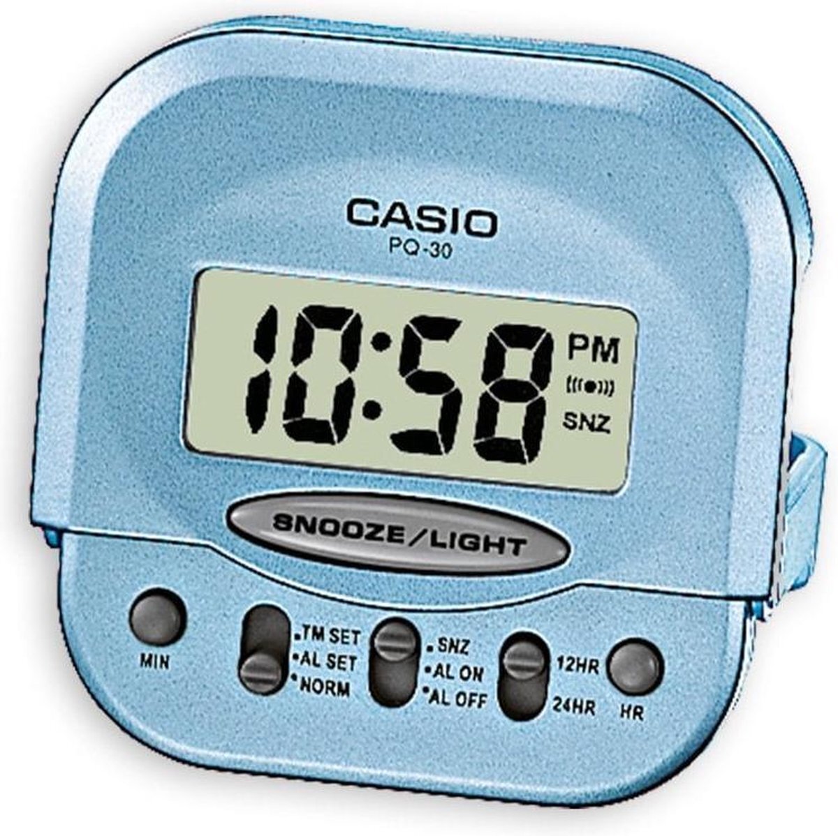 Casio Digital Alarm Clock Blue PQ-30-2EF