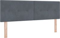 vidaXL Hoofdbord Donkergrijs 144 cm Fluweel