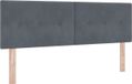 vidaXL Hoofdbord Donkergrijs 144 cm Fluweel