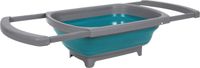 Merkloos / Sans marque Opvouwbare afwasteil / afwasbak - grijs/blauw - kunststof - 26 x 39 cm - keuken - camping accessoires