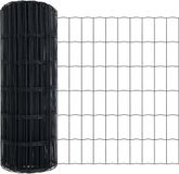 vidaXL Euro Hek 0,8 x 25 m PVC-gelaagd ijzer Grijs