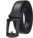 Holland Connections Herren Ledergürtel, 35mm breit, automatisch verstellbar, Schwarz