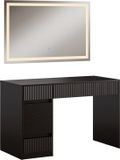 Vicco Omira Kaptafel – 120 cm met LED-spiegel Zwart