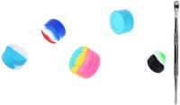 Boîte de conservation en silicone sans marque - Avec outil en métal - 5 pièces - 5 ml