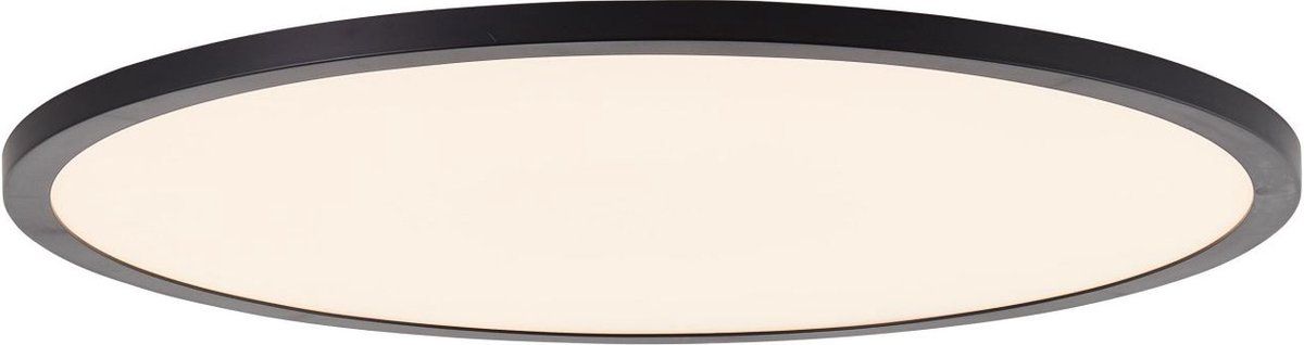 Brilliant Tuco LED Plafondpaneel 50cm Zwart/Wit - Dimbaar met Afstandsbediening