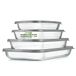 NutriChef Set van 8 Glazen Bakken – 4 Opbergpotten van Glas met Deksel & 4 Deksels zonder BPA – Stapelbaar, Geschikt voor Vaatwasser, Ideaal voor Meal Prep & Opslag