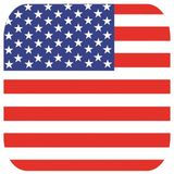 Bellatio Decorations Bierviltjes Amerika - 30 stuks - vierkant - landenthema - 9 x 9 cm