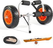 VEVOR Kajak Trolley, 90 kg, Opvouwbare Kano-trolley met 25,4 cm Massieve Rubbern Banden en 1 Ratelband, Boot-trolley voor het Vervoeren van Kajaks, Kano's, Paddleboards, Jon Boats, 620x350x325 mm