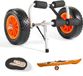 VEVOR Kajak Trolley, 90 kg, Opvouwbare Kano-trolley met 25,4 cm Massieve Rubbern Banden en 1 Ratelband, Boot-trolley voor het Vervoeren van Kajaks, Kano's, Paddleboards, Jon Boats, 620x350x325 mm