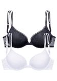 PETITE FLEUR by LASCANA BH zwart / wit