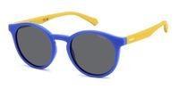 Polaroid Kinderen PLD 8061/S Blauw Geel 46/18/130 Unisex Zonnebril