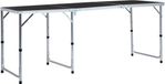 vidaXL - Campingtafel - inklapbaar - 180x60 cm - aluminium - grijs