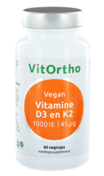 VitOrtho Vitamine d3 1000ie k2 45 mcg 60 vegicaps