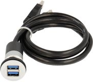Schlegel RRJ_2USB3_150CM 2x USB 3.0 A Female - 2x USB 3.0 A Male Kabel 1.5m Zilver